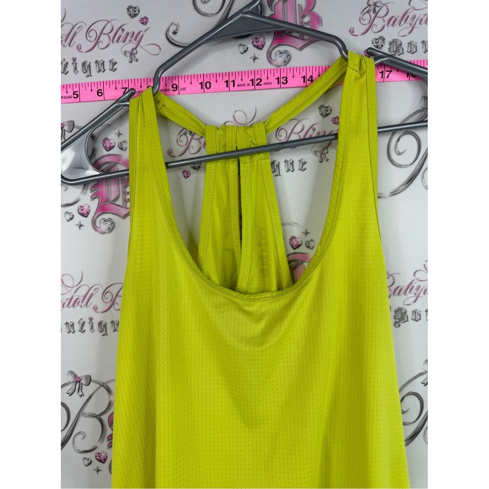 Balance tank top racer back bright lime green Neon Yellow Racerback Tank Top - Picture 5 of 9